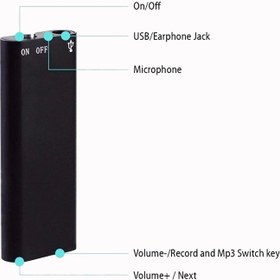 تصویر ضبط صدای مینیاتوری 16 گیگ مدلGT-7750 