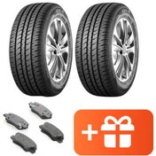 تصویر دو حلقه لاستیک ای پلاس 185/65 R15 + لنت رایگان ترمز جلو سمند موتور ملی عظام 