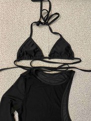 تصویر ست لباس مشکی فانتزی برندshein کد223 سایزS