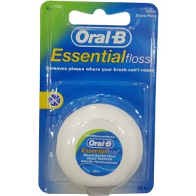 تصویر نخ دندان 50 متری اورال بی مدل essential floss unwaxed ا Dental floss 50m Oral B model essential floss unwaxed 