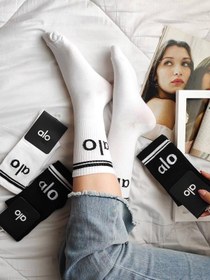 تصویر جوراب ساق دار alo - مشکی alo stock