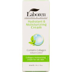 تصویر کرم مرطوب کننده بی رنگ حاوی کلاژن پوست چرب لابورن laboren hydratant and moisturizing cream