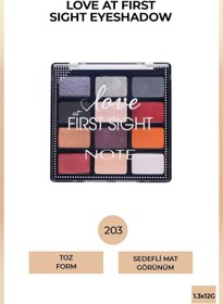 تصویر پالت سایه لاو ات فرست سایت نوت کد 203 note Love at first sight eyeshadow palette N0.203