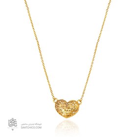 تصویر گردنبند طلا زنانه طرح قلب فیوژن کد CN373 