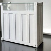 تصویر میز پیشخوان شیشه ساده طرح درشت مدل P100 