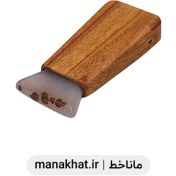 تصویر مهره خوشنویسی انگشتی عقیق طبیعی دودی 4 سانتی متر 