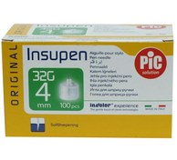 تصویر سر سوزن قلم انسولین اینسوپن پیک Insupen pic 4mm بسیار نازک 32 گیج