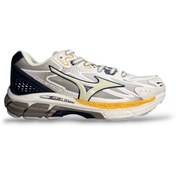 تصویر کتونی راحتی مردانه میزانو هالو میکس Mizuno Halo Mix Beige ویتنام - سفید طوسی سرمه‌ای / ۴۴ Mizuno Halo Mix Beige