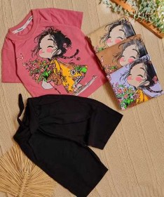 تصویر ست دختر گل بدست 