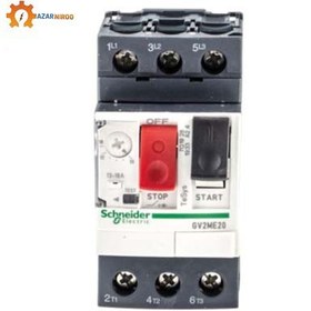 تصویر کلید حرارتی اشنایدر الکتریک 2.5 الی 4 آمپر 3 پل مدل GV2ME08 Motor circuit breaker, TeSys GV2, 3P, 2.5-4 A, thermal magnetic, screw clamp terminals