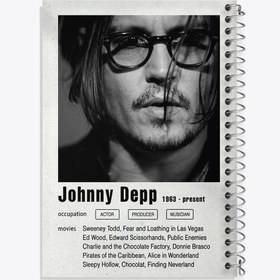 تصویر دفتر نت موسیقی 50 برگ خندالو طرح جانی دپ (Johnny Depp) 