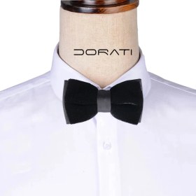 تصویر پاپیون مشکی مخمل 7167 