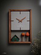 تصویر ساعت دیواری خونه پائیز طوسی 