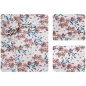 تصویر سرویس ملحفه آدنو مدل زنبق کد IR121 دونفره 3تکه 