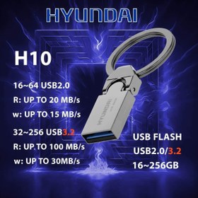 تصویر فلش 64 گیگ هیوندای Hyundai Boost H10 USB 3.2 Hyundai Boost H10 USB 3.2 64GB Flash Drive