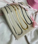 تصویر گردنبند و دستبند ماری استیل رنگ ثابت 