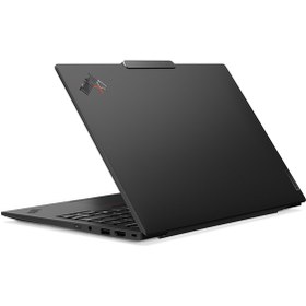 تصویر لپ تاپ Lenovo Gen 12 ThinkPad X1 Carbon با پردازنده Intel Ultra 7 165U vPro، صفحه نمایش لمسی 14 اینچی WUXGA 100% sRGB، 32 گیگابایت رم 6400 مگاهرتز، 1 ترابایت Gen4 Performance SSD، دوربین FHD+ IR+ RGB1 Pro و Windows Lenovo Gen 12 ThinkPad X1 Carbon Laptop with Intel Ultra 7 165U vPro Processor, 14" WUXGA 100% sRGB Touchscreen, 32GB 6400MHz RAM, 1TB Gen4 Performance SSD, FHD+ IR+ RGB Camera, and Windows 11 Pro