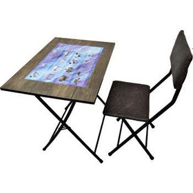 تصویر میز تحریر و صندلی مدل رنگی (ضدخش،تاشو،تنظیم شونده ارتفاع) 