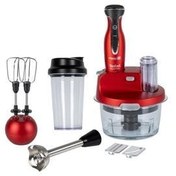 تصویر ست مخلوط کن قرمز بلندر Hb2335 Powelix Activeflow Onthego Blender 1500 W اتاق شیشه ای TEFAL 