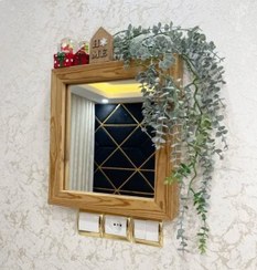 تصویر باکس فیوز برق چوبی آینه دار 