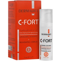 تصویر کرم دور چشم ضد تیرگی و روشن‌کننده درمالیفت حاوی ویتامین C مدل C-Fort حجم 15 میل 