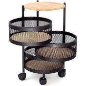 تصویر جای سیب زمینی و پیاز ۳ طبقه چرخ دار نیک 