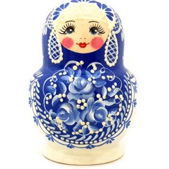 تصویر ماتروشکا 10 تایی آبی تزار تپل برجسته 