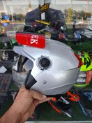 تصویر کلاه کاسکت بدون فک ای کی EK کد 32 - نقره‌ای 