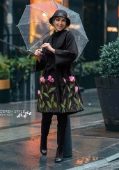 تصویر پالتو زنانه گره استایل مدل پارادایس 