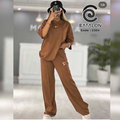 تصویر بلوز شلوار خط اتو چاپ دونایک پک ۵ عددی 