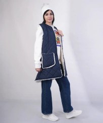 تصویر پافر زیپ دار مدل نیلو 