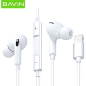 تصویر هندزفری لایتنینگ باوین مدل HX832 Bavin HX832 Wired Headset Lightning Cable