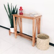 تصویر کنسول چوبی روستیک دکور مدل B400 Wooden console