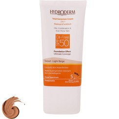 تصویر کرم ضدآفتاب هیدرودرم مدل Light Beige، حجم 40 میلی‌لیتر 