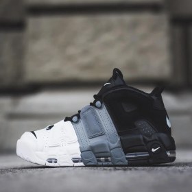 Black grey and on sale white air uptempo