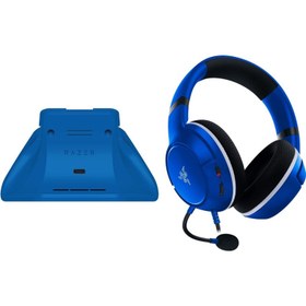 تصویر باندل Essential Duo برند Razer مناسب ایکس‌باکس رنگ آبی - Shock blue 