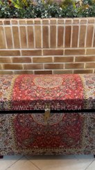 تصویر صندوقچه چوبی روکش ترمه مدل افشار 