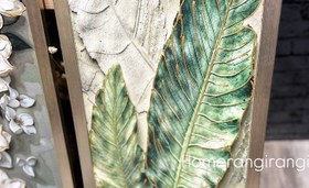 تصویر تابلو تکسچر سه تیکه برجسته پروانه 