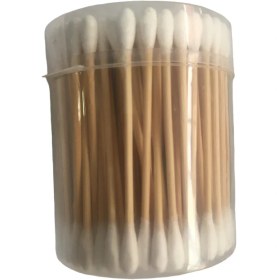 تصویر گوش پاک‌کن چوب بامبو Bamboo Cotton Swabs بسته استوانه‌ای 