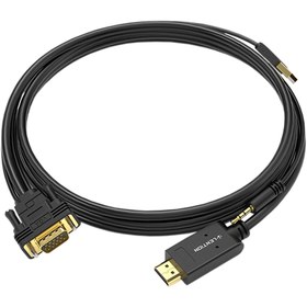 تصویر کابل تبدیل VGA به HDMI لنشن مدل CB-VC-VPaH-P1 دو متری Lention VGA to HDMI Cable 2m CB-VC-VPaH-P1-2M