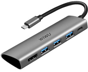 تصویر هاب تایپ سی 5 پورت ویوو WiWU Type-C Multiport Adapter 5-in-1 Alpha 531H 