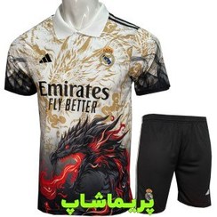 تصویر لباس فوتبال رئال مادرید مدل دراگون قرمز ۲۰۲۶ 