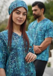 تصویر اسکراب پزشکی پیراهن تک طرح پوست ماری 