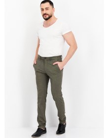 تصویر شلوار چینی مردانه فیت باریک، رنگ قهوه‌ای مایل به خاکی برند selected homme Men Slim Fit Chino Solid Pants, Taupe