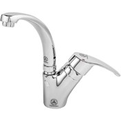 تصویر شیر روشویی علم بلند قهرمان مدل اسپانیایی کروم 