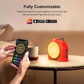تصویر لامپ هوشمند دیووم Divoom Planet-9 Smart Mood Red (کارکرده) 