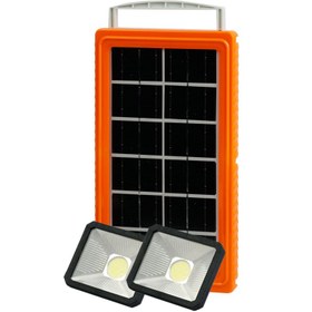 تصویر پنل خورشیدی Yue Ji YJ-7790 + لامپ COB Yue Ji YJ-7790 Solar Charger With COB Light