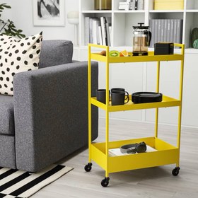 تصویر ترولی زرد ایکیا 50.5x30x83 سانتی متر IKEA NISSAFORS IKEA NISSAFORS Trolley yellow 50.5x30x83 cm