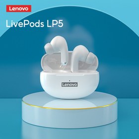 تصویر هندزفری بلوتوثی لنوو مدل Thinkplus LivePods LP5 Lenovo Thinkplus LivePods LP5 Bluetooth Earbuds