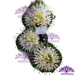 تصویر تاج گل تسلیت سه طبقه کد a2035 